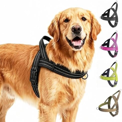 No Pull Dog Harness Front Clip, Escape Proof Dog Harness, Reflective Durable by Unknown
