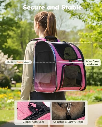 pecute Cat Backpack Extendable, Cat Carrier Backpack - Image 5