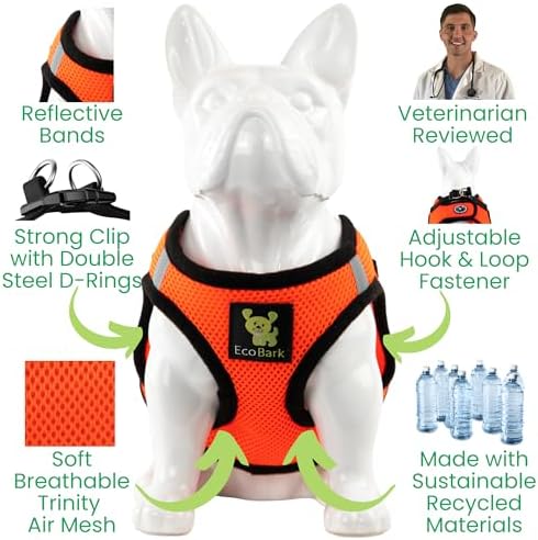 EcoBark Step in Dog Harness, Adjustable Mesh Halter Vest - Image 5