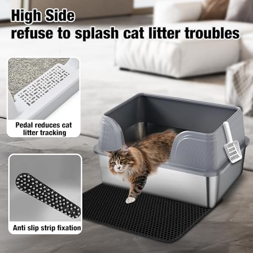 Suhaco XXL Stainless Steel Litter Box - Image 3