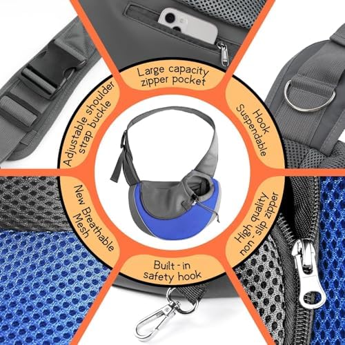 YUDODO Pet Sling Carrier for 2-5 lbs Small Dogs Cat Puppy Crossbody Carrier - Image 4