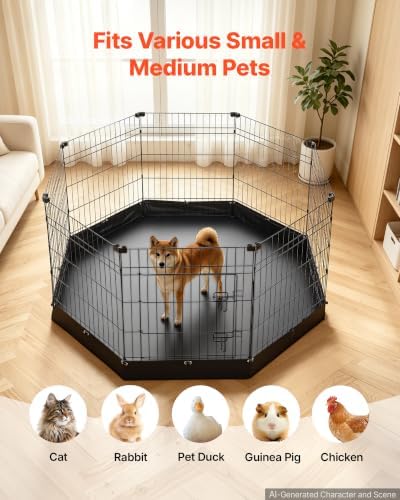 VEVOR Dog Playpen 30 Inch 8 Panels Foldable Exercise Pen - Image 5