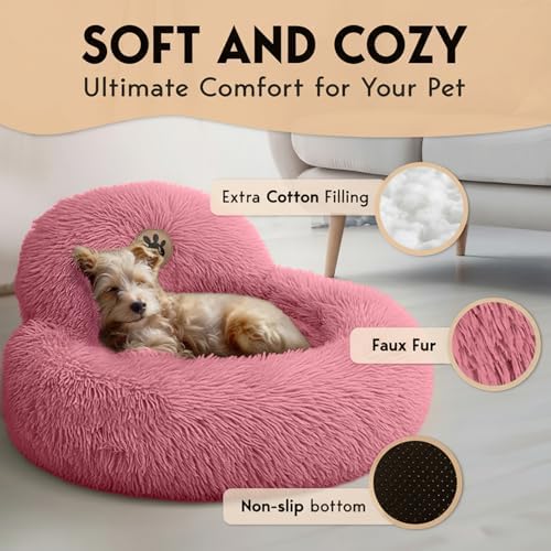 PetJett Calming Dog Bed for Small Dogs – 23" Donut Dog Beds, Anti-Slip & - Image 3