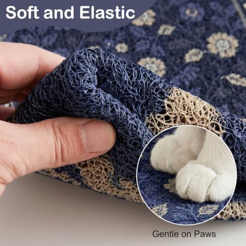 Glittme Cat Litter Mat 24"x15" Non-Slip Washable Trapping Mat - Image 4