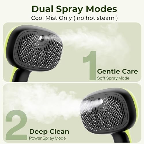 Pecute Self-Cleaning Steam Dog Cat Brush & Leave-in Conditioner, Cool Mist - Image 5