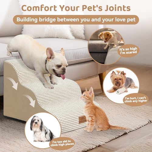 Zerbuger Dog Ramp and Stairs for Bed, Nonslip Cover - Image 4