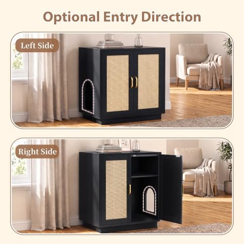 Gitelsnour Cat Litter Box Enclosure Furniture-Hidden Storage - Image 5