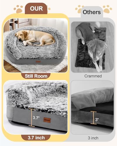 iweepet Fluffy Calming Jumbo Orthopedic Dog Beds - Image 3