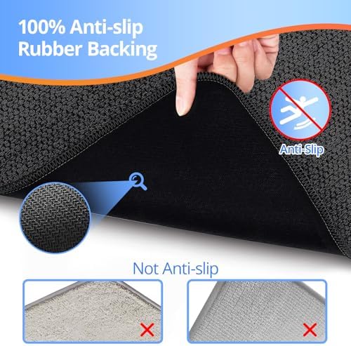 HOMTEB Bath Mat 17x27Inch, Thin Bath Mats Rugs - Image 4