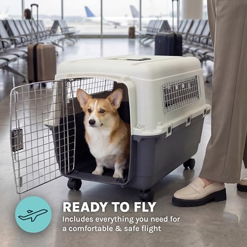 SportPet Airline Compliant MEDIUM 26.5" Travel Dog Kennel-Durable Plastic - Image 5