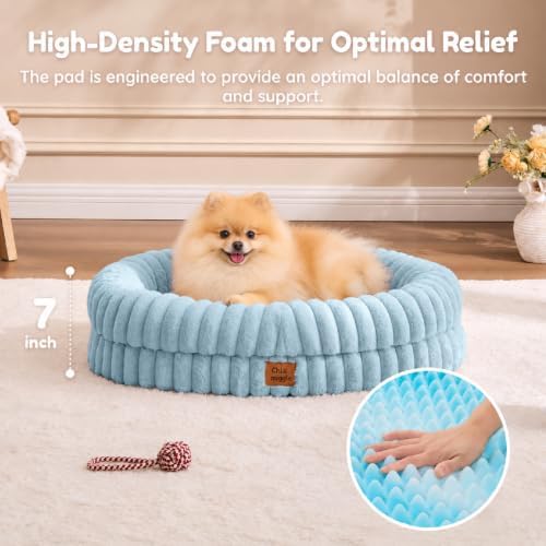 ChiXnuggle Orthopedic Dog Bed, Washable Cover, Faux Fur Bolster Pet Couch - Image 4