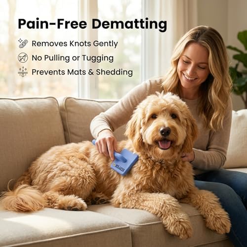 Small Slicker Brush & Lavender Detangler Spray Pack, Dog Grooming at Home - Image 6