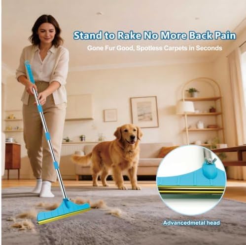 Premium Stainless Steel Pet Hair Removal Carpet Rake | Reusable Adjustable Pet - Image 6