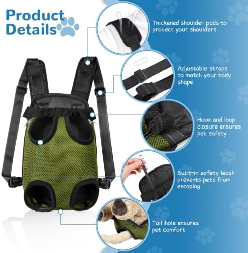YUDODO Pet Dog Carrier Backpack Adjustable Front Carrier - Image 2