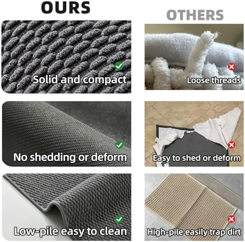 TYUU Bathroom Rugs Non Slip Washable, Super Absorbent Thin Bath Mat Quick Dry - Image 5