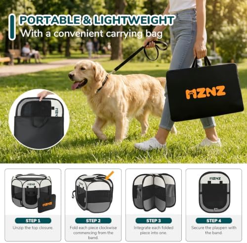 Pet Puppy Dog Cat Playpen, Large Dog Tent Crates Cage Indoor/Outdoor, Portable - Image 3