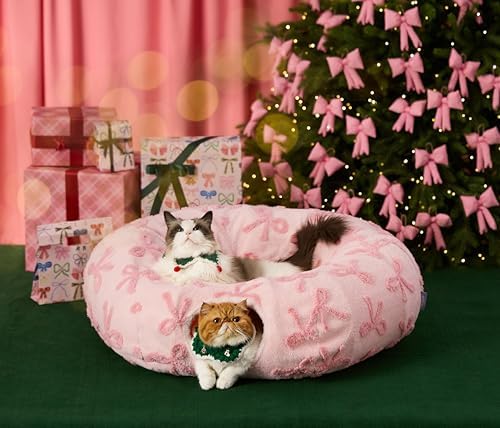 Lesure Donut Cute Jacquard Cat Tunnel Bed Kitten Toys by Lesure