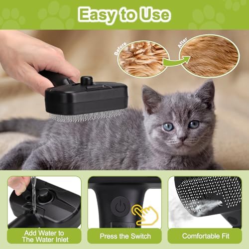 Pet Steam Brush, 3-in-1 Dog & Cat Grooming Comb - Image 6