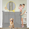 Reinforced 42" Extra Tall Retractable Baby Gates, Extends up to 60" Wide by Bingguz