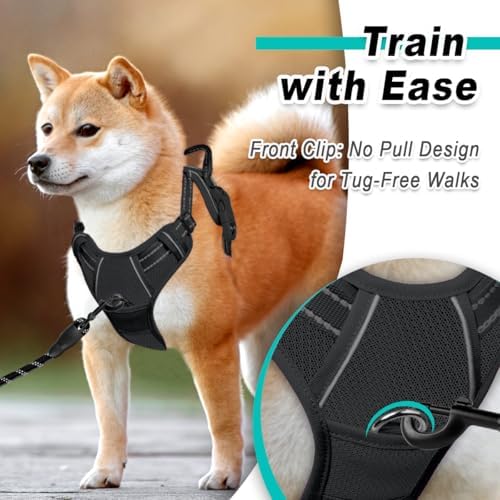 BARKBAY Dog Harness for Large Dog No Pull Mesh 2 Clips Dog Vest - Image 2