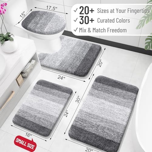 OLANLY Large Bathroom Rugs 59x35, Extra Soft Absorbent Microfiber Bath Rugs - Image 2