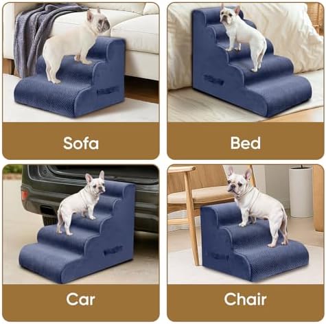 PAWSCRAT 2-Step Pet Stairs for High Beds & Sofas, 11.8''H Dog Stairs - Image 7