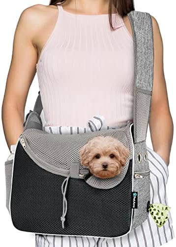 PetAmi Dog Sling Carrier for Small Dogs, Hands Free Crossbody Carrier by PetAmi