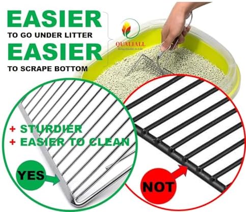 Qualiall All Metal Litter Scoop, Solid Metal Sifter, Cat Litter Scoop Metal - Image 2
