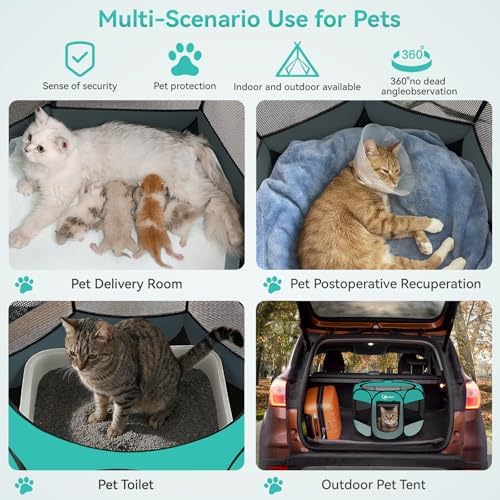 Siedihit Playpen for Small Dog Cat, Dogs Tent Crate Cage Indoor/Outdoor - Image 4