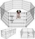 Artmeer Dog Playpen 24" H, 8-Panel Rustproof Foldable Pet Fence by Artmeer