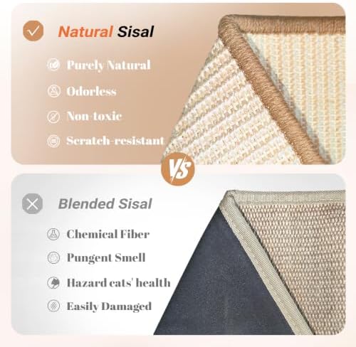 CHEERHOME PETS Sisal Cat Scratcher Bed Indoor Wooden Cat Furniture - Image 5