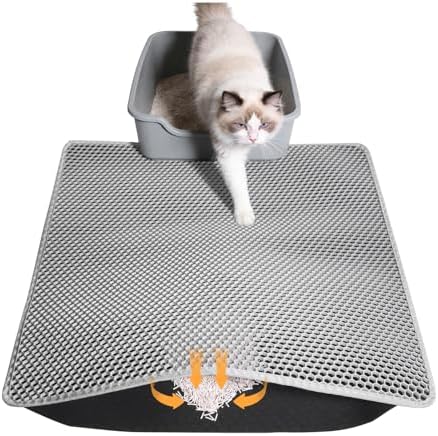 Cat Litter Mat 30"x24", Double Layer Waterproof Litterbox Mat by Unknown
