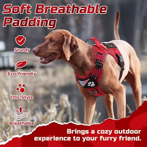 rabbitgoo Tactical Dog Harness for Large, No Pull Military Service Vest - Image 6