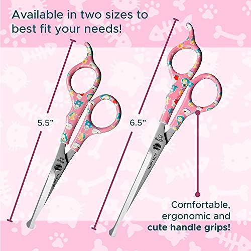Kenchii Happy Kitty Ball Tip Grooming Scissors - Image 3