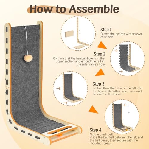 Felt Cat Scratcher for Indoor Cats, 26.8 Inch - Image 6