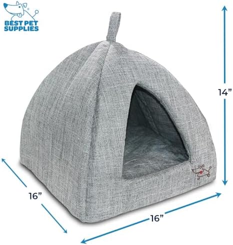 Best Pet Supplies Cat Bed for Indoor Cat, Domed Tent House - Image 2