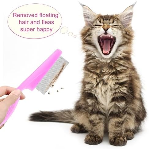 5 Pack Flea Lice Comb, Stainless Steel Dog Cat Grooming Combs - Image 3