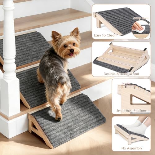 Fixed Wooden Dog Stairs - Image 2