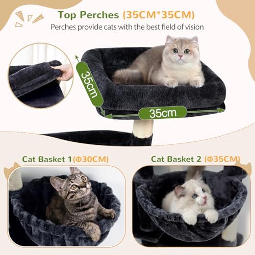 Globlazer 74in Large Sturdy Cat Tree - Image 4