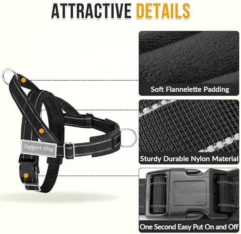 Lukovee No Pull Dog Harness and Leash Set, Soft Padded - Image 4