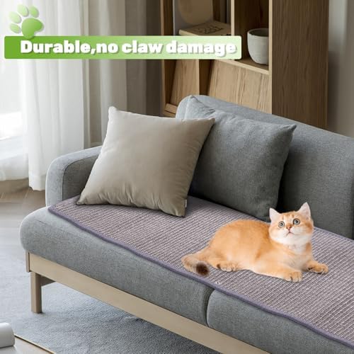 Uranshin Natural Sisal Cat Wall Climbing Carpet, Wall Scratcher Mat Pad - Image 3