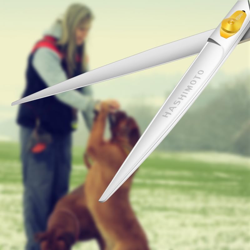 HASHIMOTO Dog Scissors for Large Dog Grooming, 8.0 inch Straight Shears - Image 3