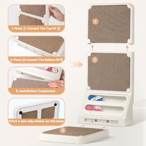 Goosheep Cat Scratching Board Kitten Scratching Ball Wall Scratchers - Image 4