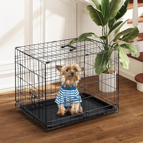 DUMOS 30 Inch Dog Crate, Puppy Small Medium Foldable Dog Cage Pet Kennel - Image 2