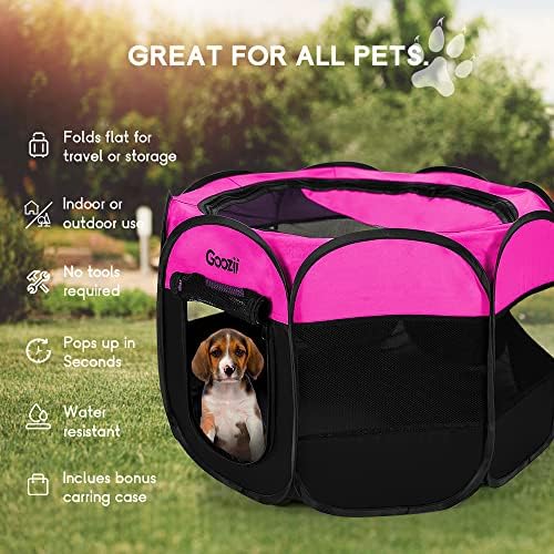 GOOZII Pet Cat Playpen for Indoor Cats Enclosed, Portable Foldable Dog Playpen - Image 3