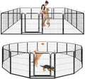 Kfvigoho Dog Playpen Outdoor Extra Wide 16 Panels Heavy Duty Dog Fence 32" by Committedtobetterpetlife