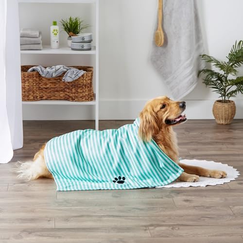Bone Dry Pet Grooming Towel Collection Absorbent Microfiber X-Large, Striped - Image 5