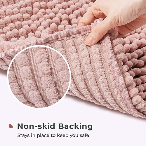 FRESHMINT Large Chenille Bathroom Rugs Mat 36”x24”, Non-Slip Bath Mat - Image 5