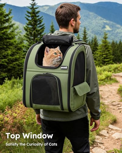 pecute Pet Backpack Expandable, Cat Carrier Backpack - Image 3
