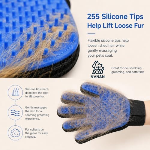 NVNAN Pet Hair Removal Glove for Dogs & Cats - Image 6
